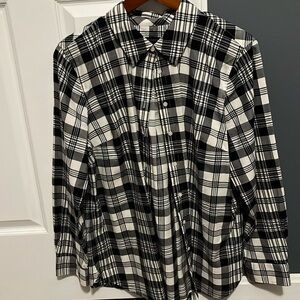 Talbots XL black and white cotton shirt in perfect condition